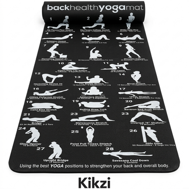 28 POSITION EXERCISE GYM YOGA MAT GUIDE FITNESS PILATES WORKOUT PHYSIO NON SLIP