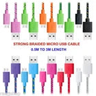 Braided Micro USB Cable Data Cable Charging Cable for Samsung HTC Nokia Tablet