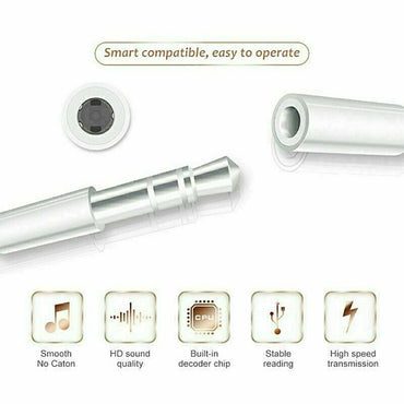 3.5mm Headphone Jack Adapter Splitter for iphone 8 X 10 11 12 13 14 mini Plus