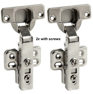 Soft Close Hinges 35MM Full Overlay FOR Kitchen Cabinet Cupboard Door + Screws