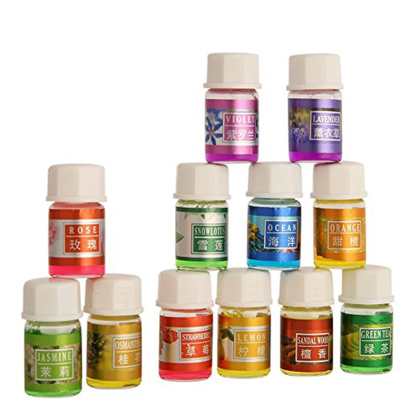 12PCS Essential Oil Scent Aromatherapy Therapeutic Freshener Air Diffuser Refill