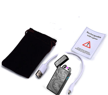 USB RECHARGEABLE DOUBLE ARC FLAMELESS ELECTRIC PLASMA LIGHTER CE CERTIFIED UK