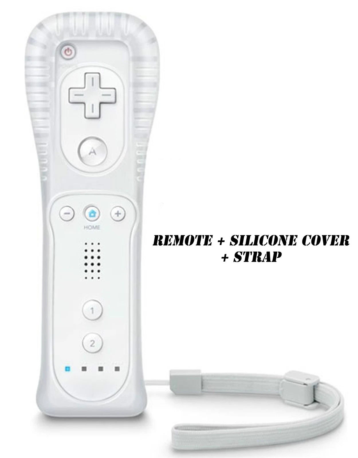 REMOTE CONTROLLER FOR NINTENDO WII U + SILICON + STRAP + WARRANTY NEW WHITE