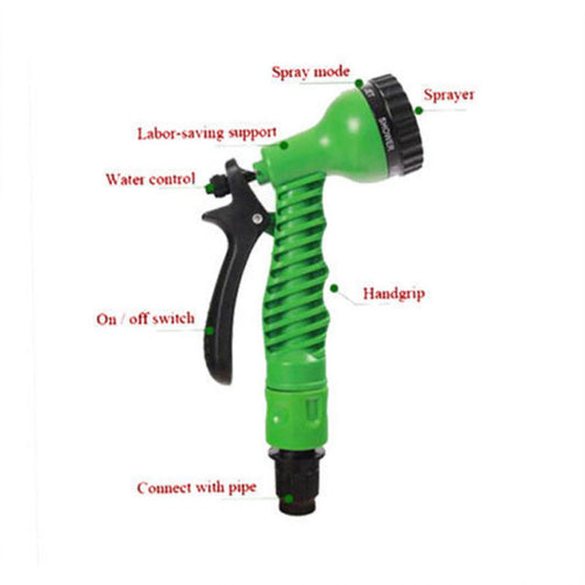 FLEXIBLE GARDEN HOSE EXPANDABLE WATER PIPE Spray Gun Extra Fitting 25FT TO 250FT