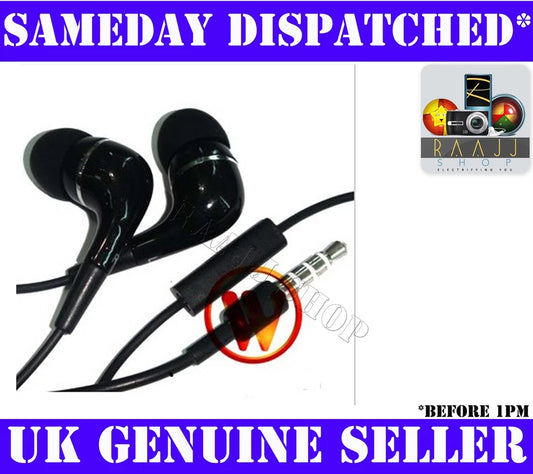 IN EAR EARPHONES HEADPHONES HANDSFREE WITH MIC FOR BLACKBERRY 8520 8900 9800 UK