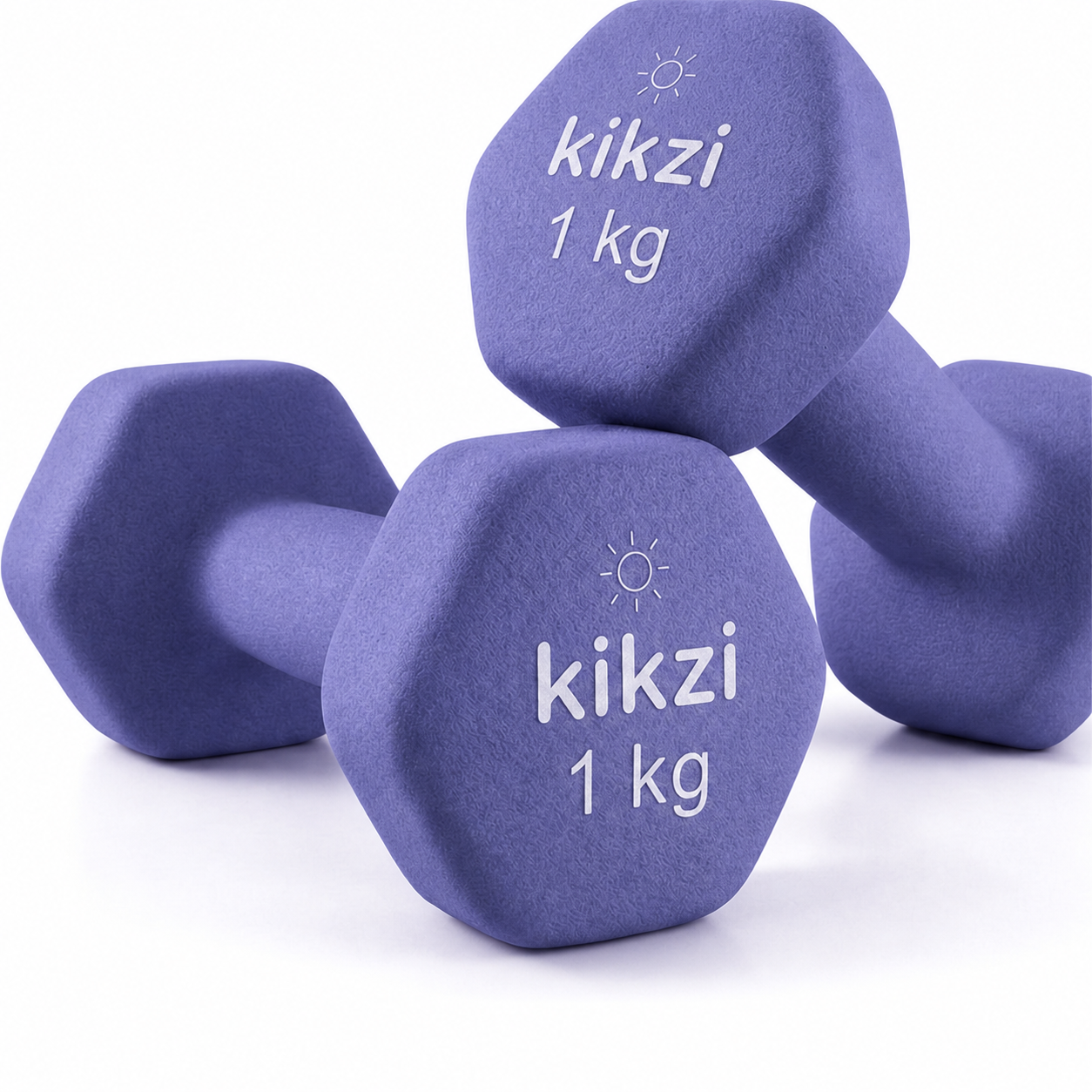 Premium Neoprene Dumbbell Pair - Cast Iron Core, Odor-Free & Non-Slip Grip. Hex Anti-Roll Hand Weights for Exercise, Workouts, Home Gym, Yoga & Pilates (1kg to 10kg)