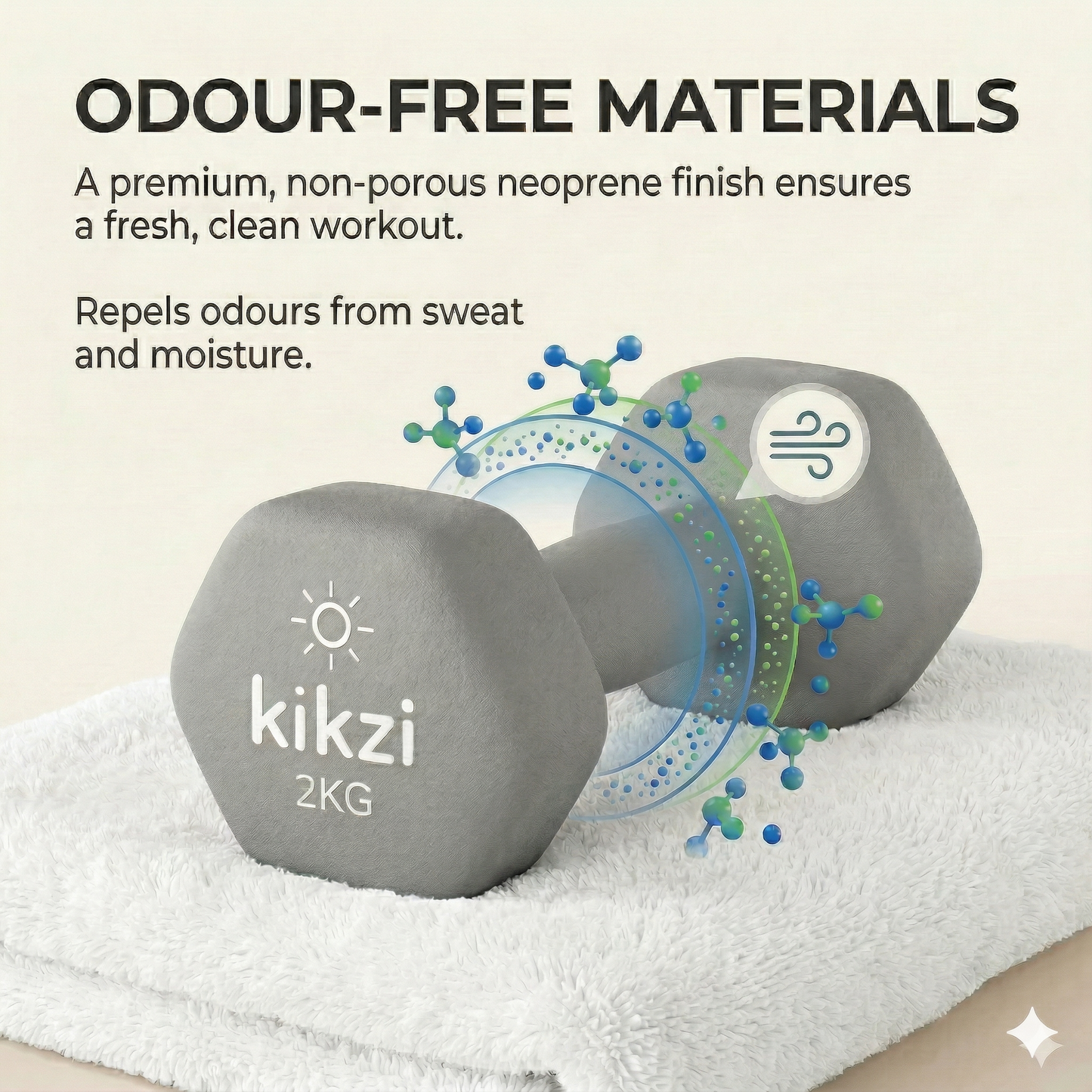 Premium Neoprene Dumbbell Pair - Cast Iron Core, Odor-Free & Non-Slip Grip. Hex Anti-Roll Hand Weights for Exercise, Workouts, Home Gym, Yoga & Pilates (1kg to 10kg)