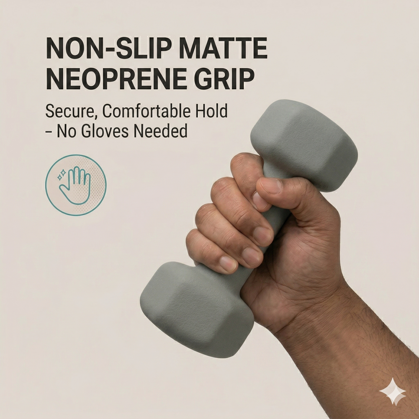 Premium Neoprene Dumbbell Pair - Cast Iron Core, Odor-Free & Non-Slip Grip. Hex Anti-Roll Hand Weights for Exercise, Workouts, Home Gym, Yoga & Pilates (1kg to 10kg)