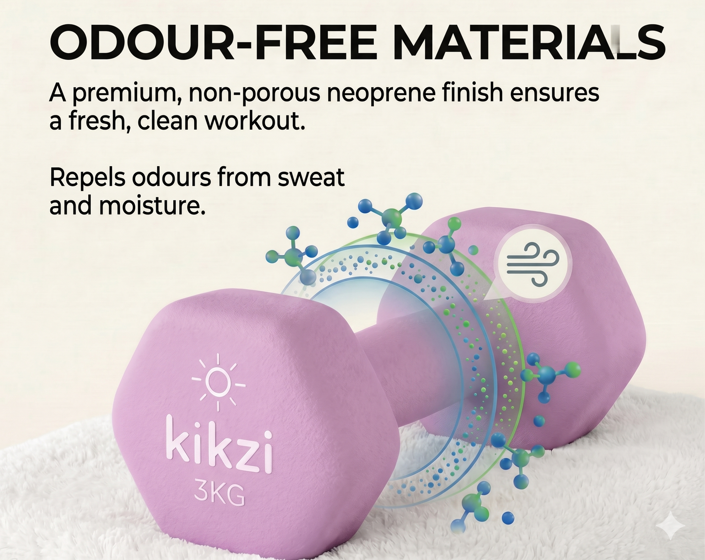 Premium Neoprene Dumbbell Pair - Cast Iron Core, Odor-Free & Non-Slip Grip. Hex Anti-Roll Hand Weights for Exercise, Workouts, Home Gym, Yoga & Pilates (1kg to 10kg)