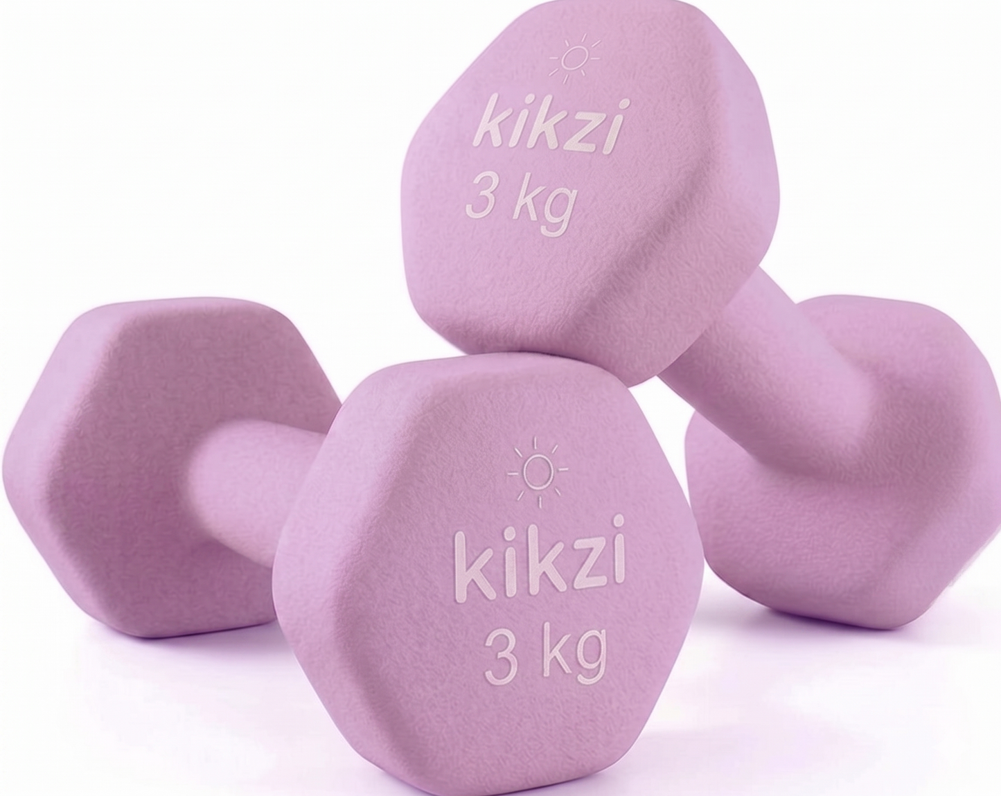 Premium Neoprene Dumbbell Pair - Cast Iron Core, Odor-Free & Non-Slip Grip. Hex Anti-Roll Hand Weights for Exercise, Workouts, Home Gym, Yoga & Pilates (1kg to 10kg)