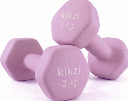 Premium Neoprene Dumbbell Pair - Cast Iron Core, Odor-Free & Non-Slip Grip. Hex Anti-Roll Hand Weights for Exercise, Workouts, Home Gym, Yoga & Pilates (1kg to 10kg)