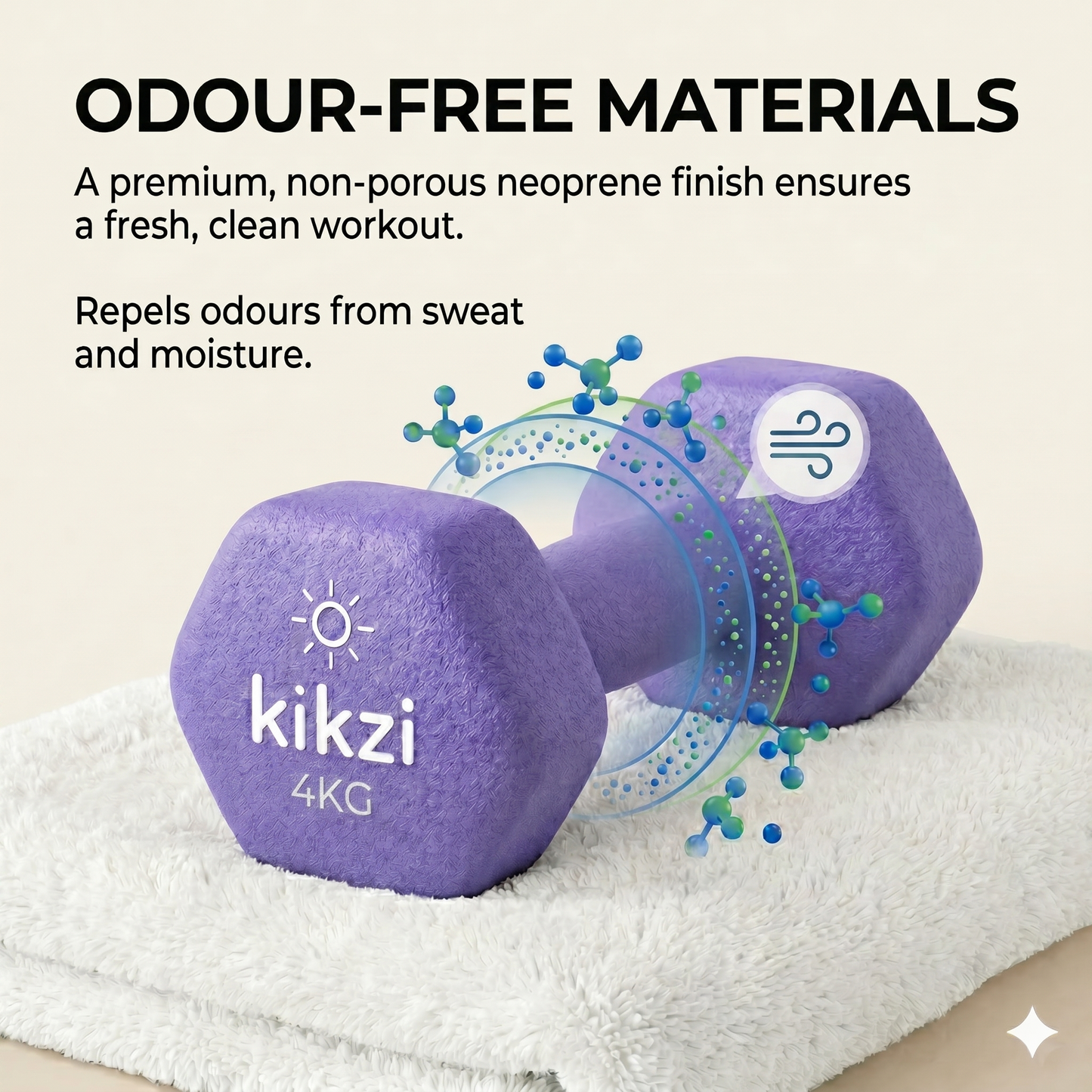 Premium Neoprene Dumbbell Pair - Cast Iron Core, Odor-Free & Non-Slip Grip. Hex Anti-Roll Hand Weights for Exercise, Workouts, Home Gym, Yoga & Pilates (1kg to 10kg)