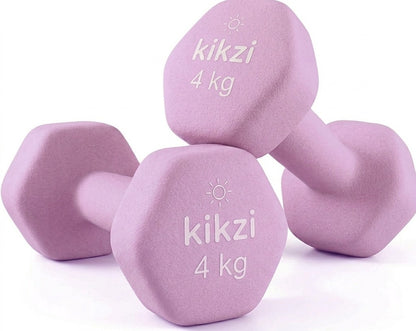 Premium Neoprene Dumbbell Pair - Cast Iron Core, Odor-Free & Non-Slip Grip. Hex Anti-Roll Hand Weights for Exercise, Workouts, Home Gym, Yoga & Pilates (1kg to 10kg)
