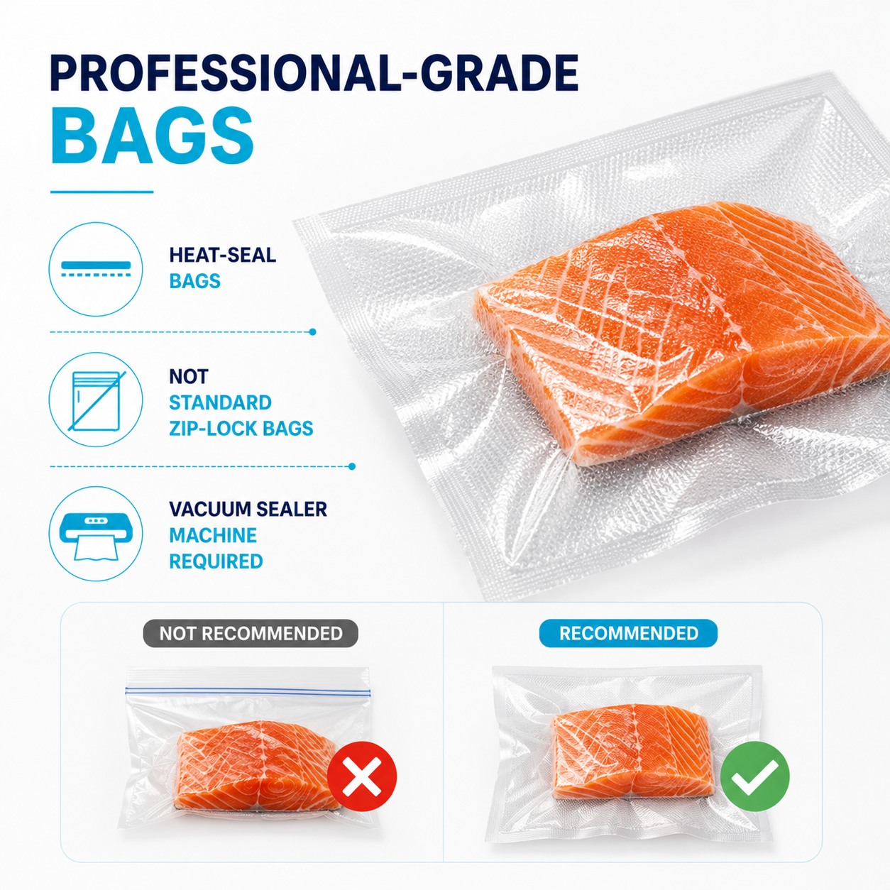 Textured Vacuum Sealer Bags Vac Seal Dry Wet Pack Food Saver Storage Bag UK Post