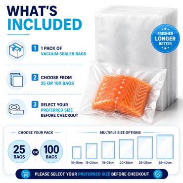Textured Vacuum Sealer Bags Vac Seal Dry Wet Pack Food Saver Storage Bag UK Post