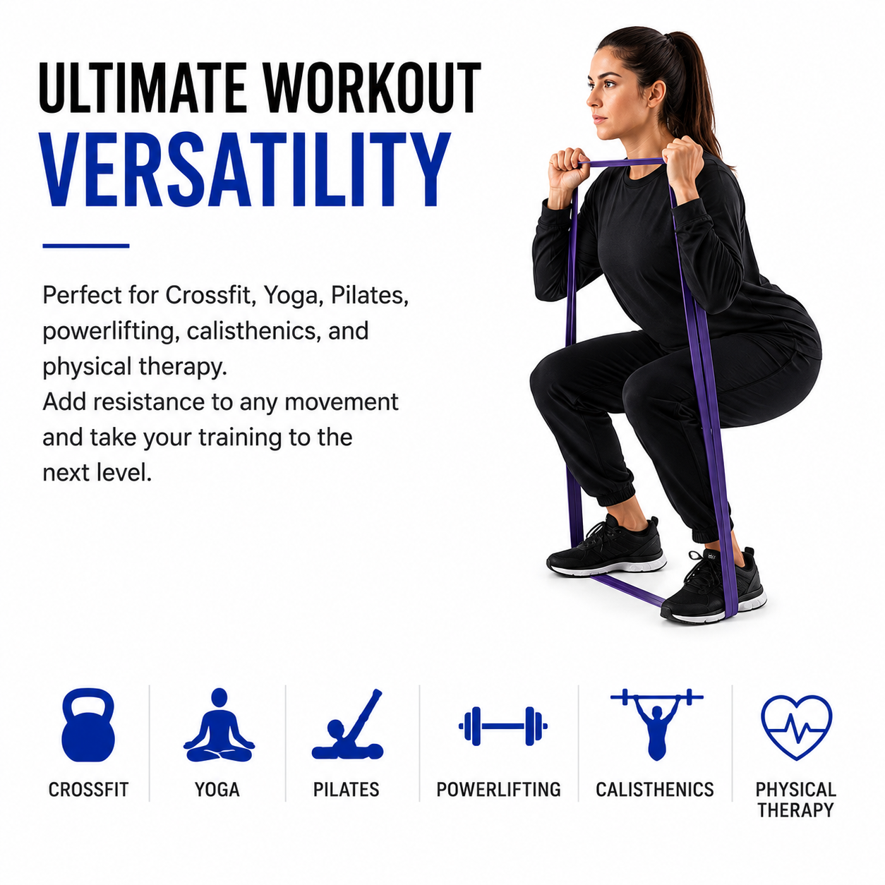 Heavy Duty Resistance Bands Pull Up Assisted Set Exercise Loop Gym Fitness Bands