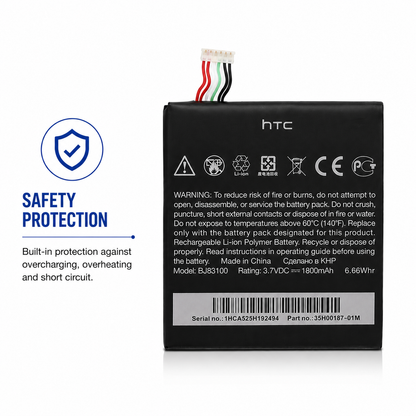 BATTERY FOR HTC ONE X REPLACE PART NO BJ83100 35H00187 NEW 2300mAh HIGH CAPACITY