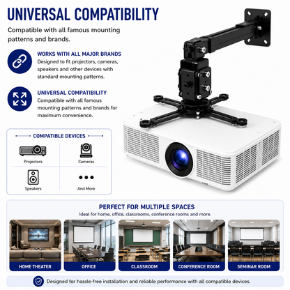 PROJECTOR CEILING WALL MOUNT BRACKET TILT EXTENDABLE FOR ACER ASUS NEC UNIVERSAL