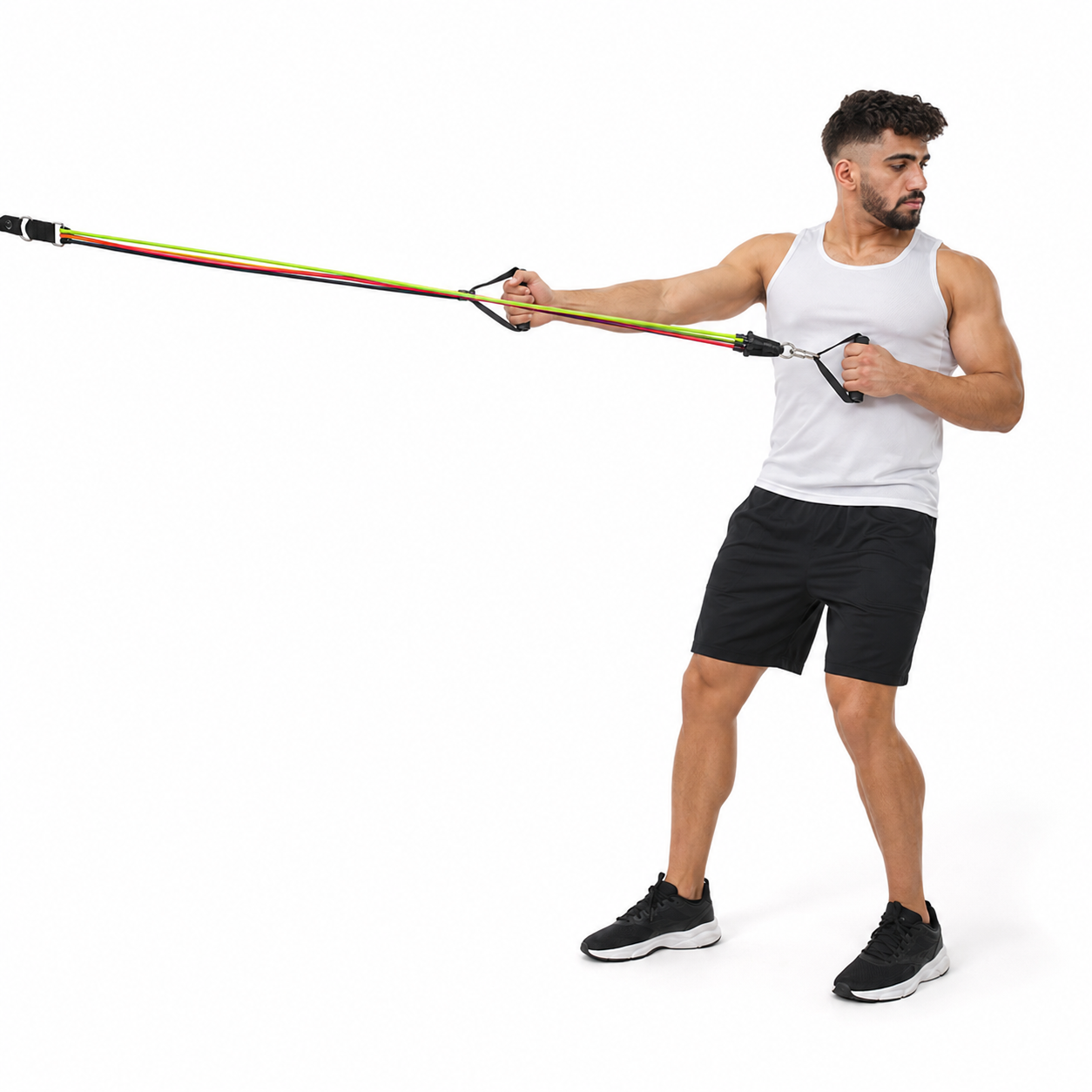 11PC Resistance Bands Set Yoga Gym CrossFit Fitness Exercise Workout Tubes