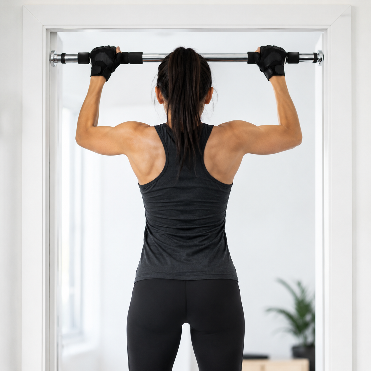 Pull up Chin Up Bar Doorway Upper Body Abs Gym Fitness Training Strength Boxed