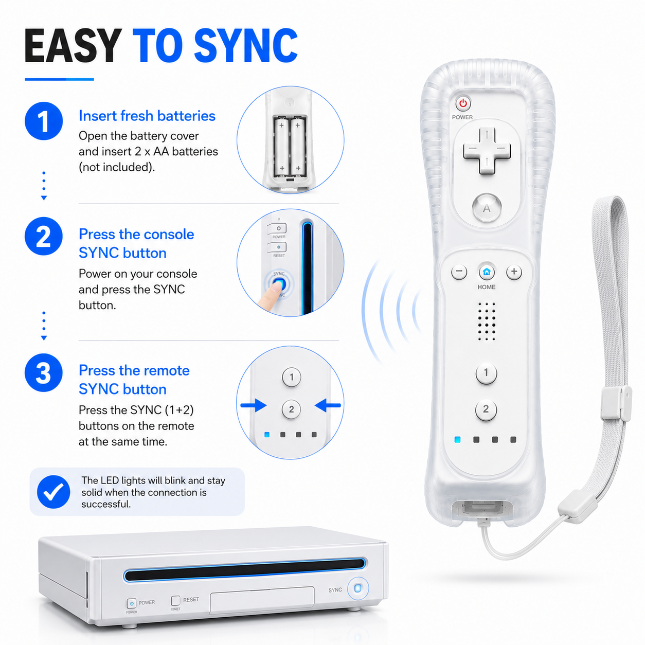 REMOTE CONTROLLER FOR NINTENDO WII CONSOLE + NUNCHUCK NUNCHUK + SILICON + STRAP