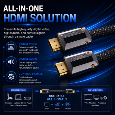 FLAT 4K HDMI CABLE 2.1 ULTRA HIGH SPEED GOLD PLATED BRAIDED LEAD 2160P 3D UHD