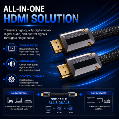 FLAT 4K HDMI CABLE 2.1 ULTRA HIGH SPEED GOLD PLATED BRAIDED LEAD 2160P 3D UHD