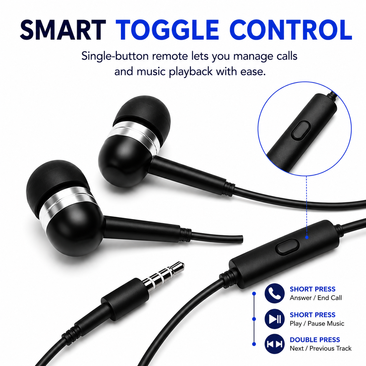 DOUBLE BASS IN EAR EARPHONES HEADPHONES HANDSFREE WITH MIC FOR IPHONE 5S 5 S 5C