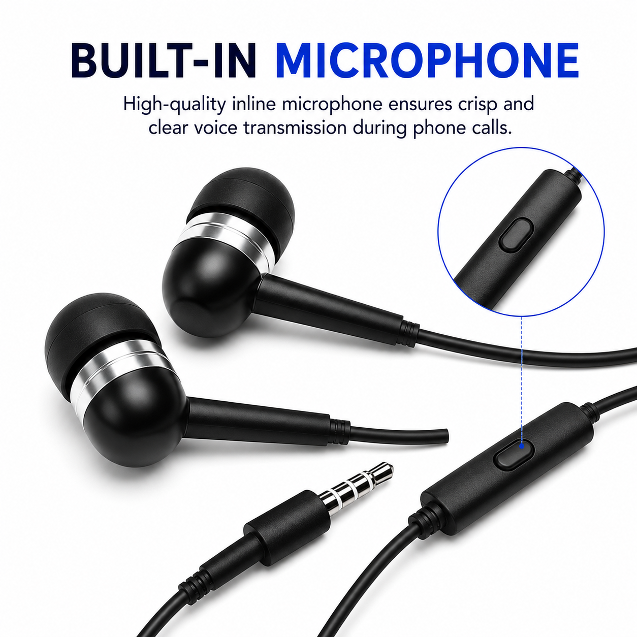 DOUBLE BASS IN EAR EARPHONES HEADPHONES HANDSFREE WITH MIC FOR IPHONE 5S 5 S 5C