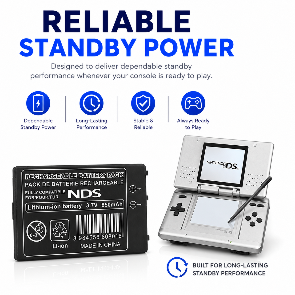 Battery For Nintendo DS Original Classic High Capacity Fast post