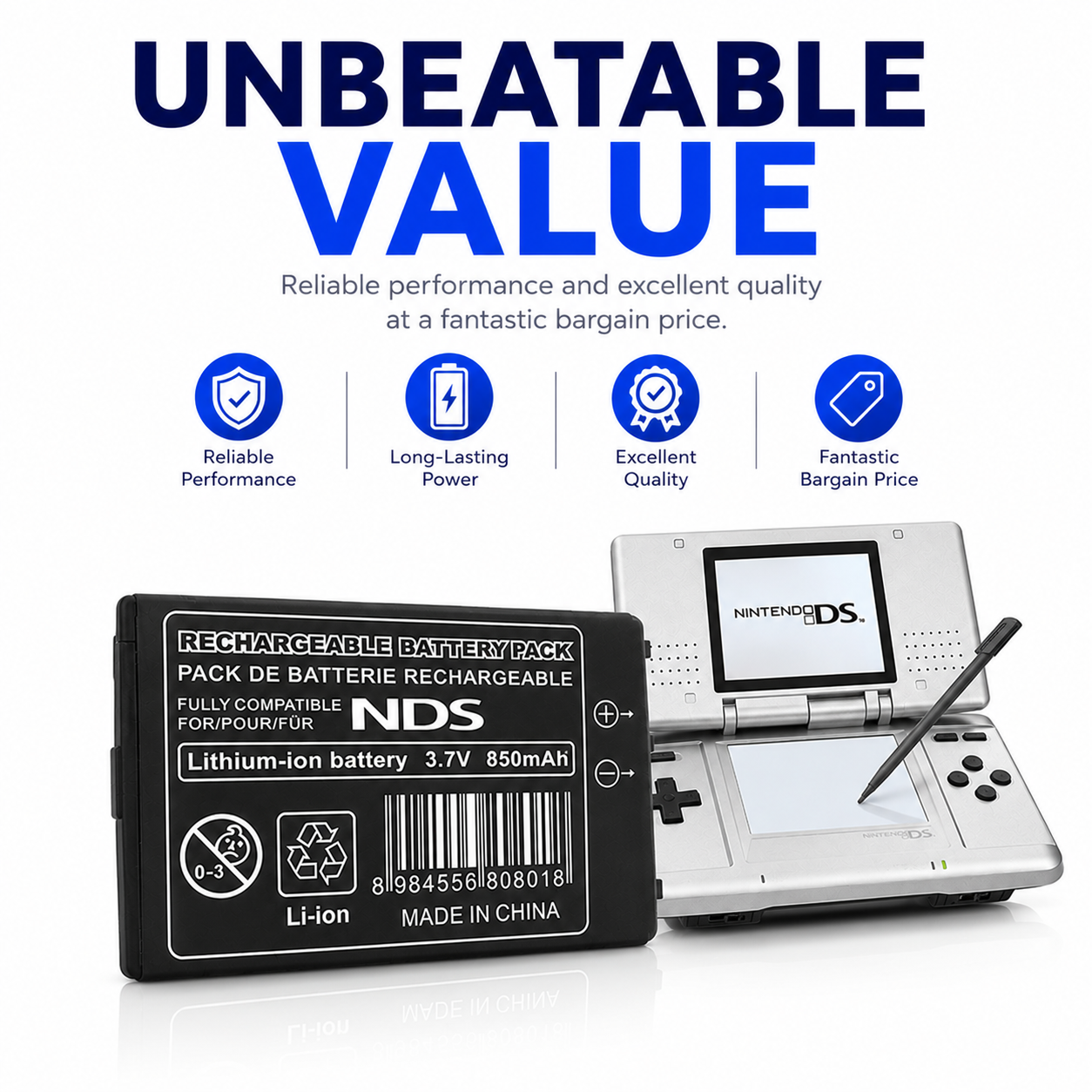 Battery For Nintendo DS Original Classic High Capacity Fast post
