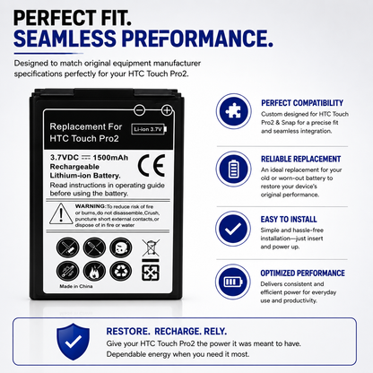 BATTERY FOR HTC TOUCH PRO2 PRO 2 NEW HIGH CAPACITY UK SELLER