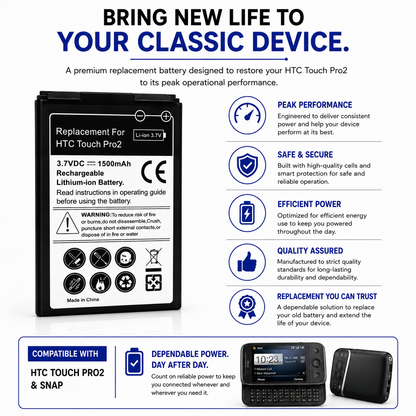 BATTERY FOR HTC TOUCH PRO2 PRO 2 NEW HIGH CAPACITY UK SELLER