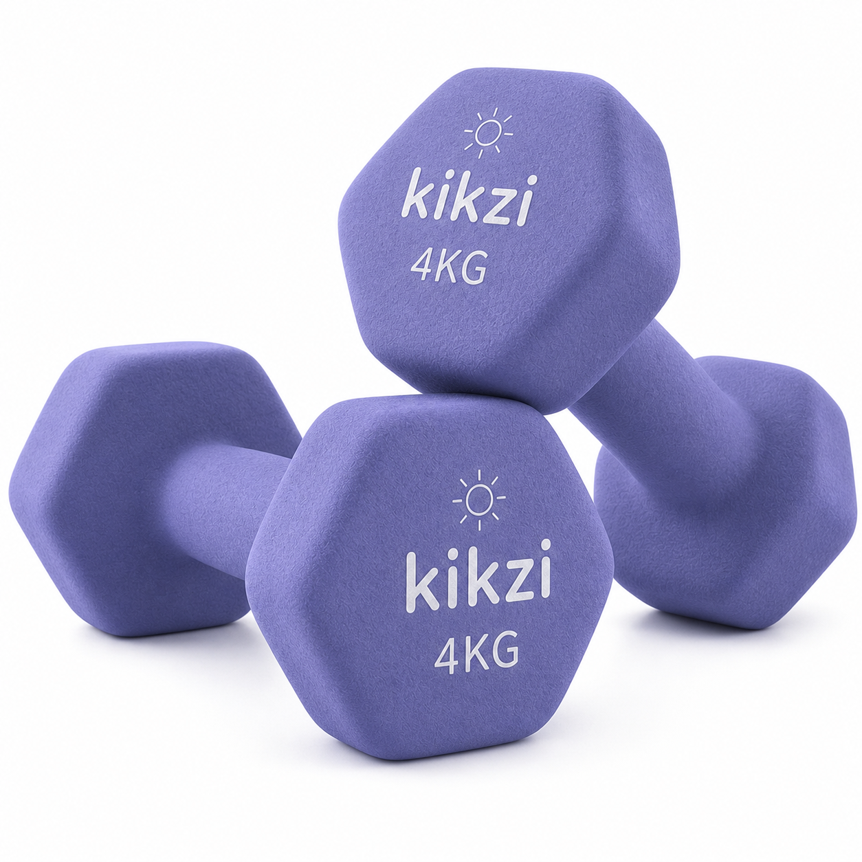 Premium Neoprene Dumbbell Pair - Cast Iron Core, Odor-Free & Non-Slip Grip. Hex Anti-Roll Hand Weights for Exercise, Workouts, Home Gym, Yoga & Pilates (1kg to 10kg)
