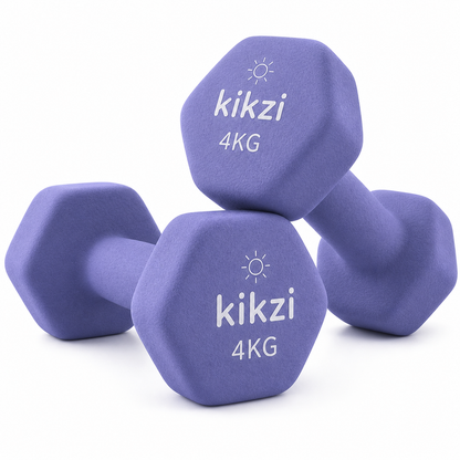 Premium Neoprene Dumbbell Pair - Cast Iron Core, Odor-Free & Non-Slip Grip. Hex Anti-Roll Hand Weights for Exercise, Workouts, Home Gym, Yoga & Pilates (1kg to 10kg)