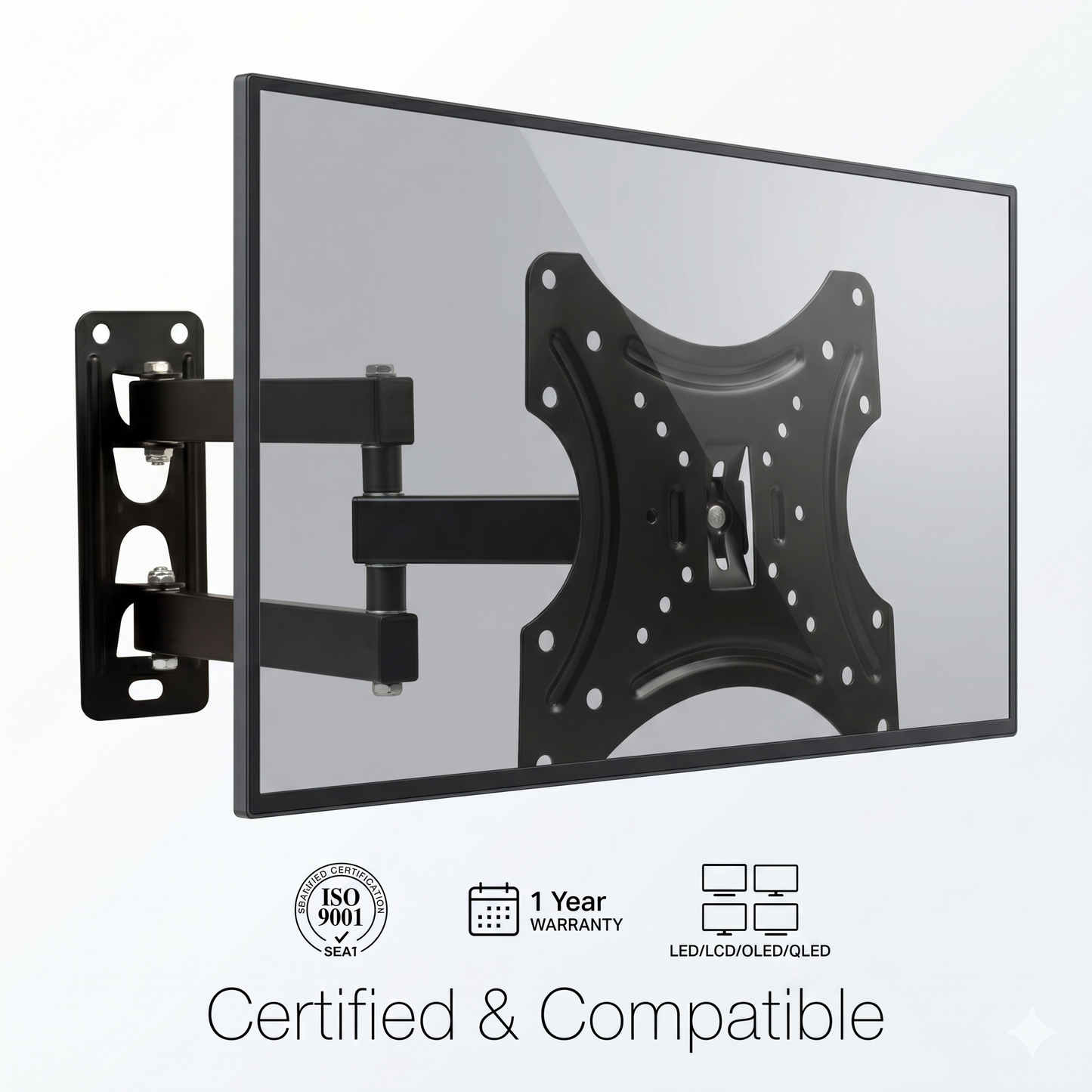 TV WALL MOUNT BRACKET 14 TO 42 TILT SWIVEL FLAT LED LCD OLED QLED FOR 40 42 INCH