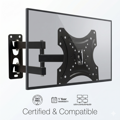 TV WALL MOUNT BRACKET 14 TO 42 TILT SWIVEL FLAT LED LCD OLED QLED FOR 40 42 INCH