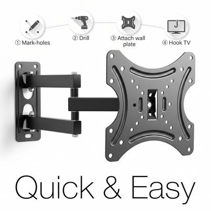 TV WALL MOUNT BRACKET 14 TO 42 TILT SWIVEL FLAT LED LCD OLED QLED FOR 40 42 INCH