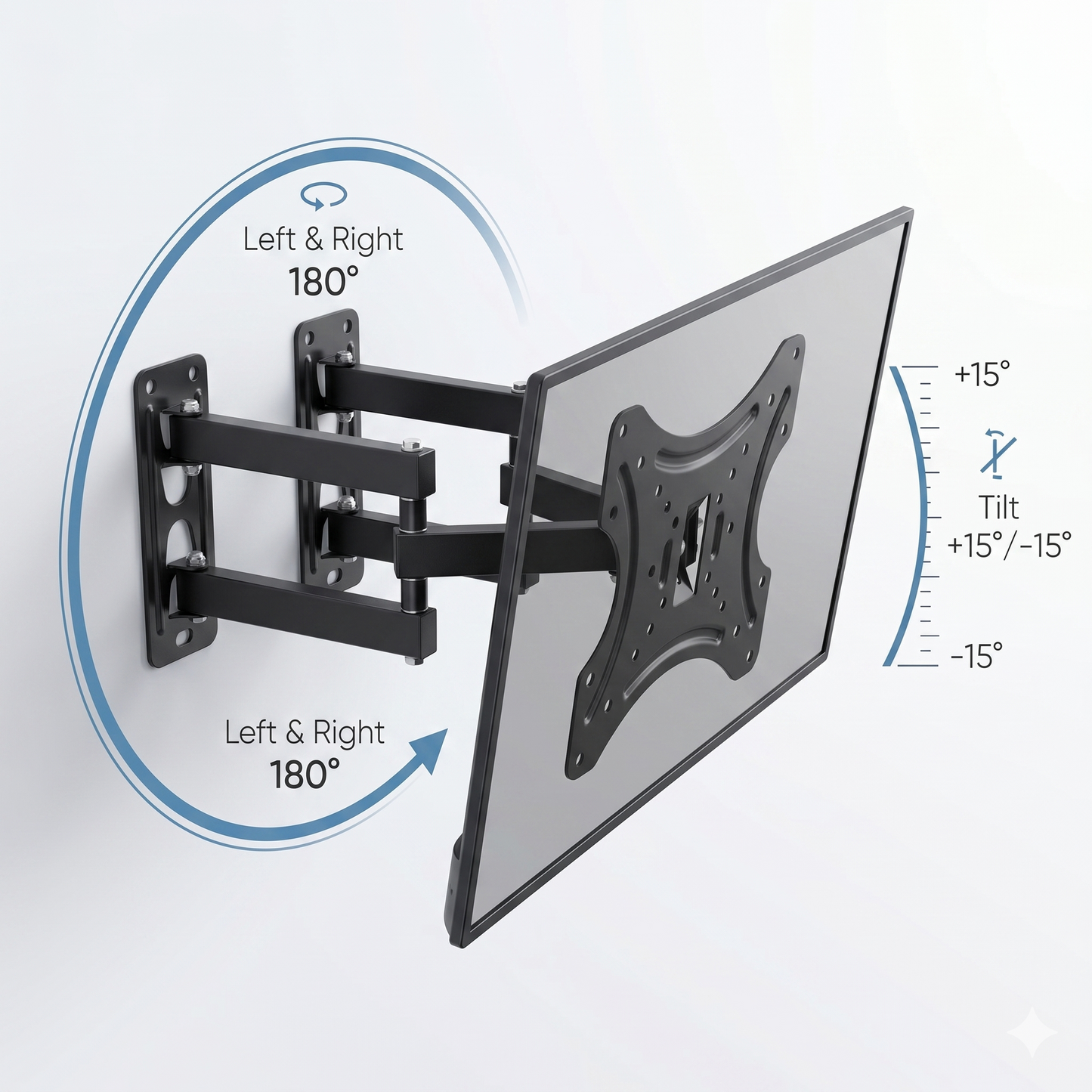 TV WALL MOUNT BRACKET 14 TO 42 TILT SWIVEL FLAT LED LCD OLED QLED FOR 40 42 INCH