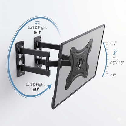 TV WALL MOUNT BRACKET 14 TO 42 TILT SWIVEL FLAT LED LCD OLED QLED FOR 40 42 INCH