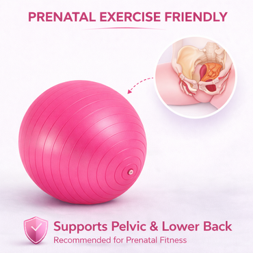 85cm ANTI BURST YOGA EXERCISE GYM PREGNANCY SWISS FITNESS ABS BALL + PUMP PINK