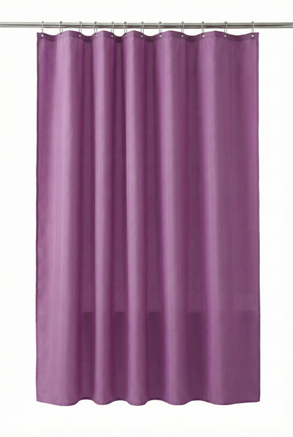 SHOWER CURTAIN 100% POLYESTER FABRIC MODERN DESIGNER WASHABLE + 12 HOOKS 180*180