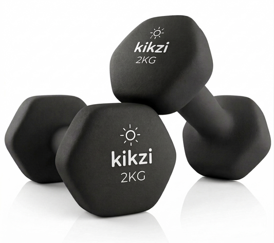 Premium Neoprene Dumbbell Pair - Cast Iron Core, Odor-Free & Non-Slip Grip. Hex Anti-Roll Hand Weights for Exercise, Workouts, Home Gym, Yoga & Pilates (1kg to 10kg)