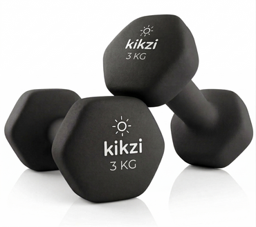 Premium Neoprene Dumbbell Pair - Cast Iron Core, Odor-Free & Non-Slip Grip. Hex Anti-Roll Hand Weights for Exercise, Workouts, Home Gym, Yoga & Pilates (1kg to 10kg)