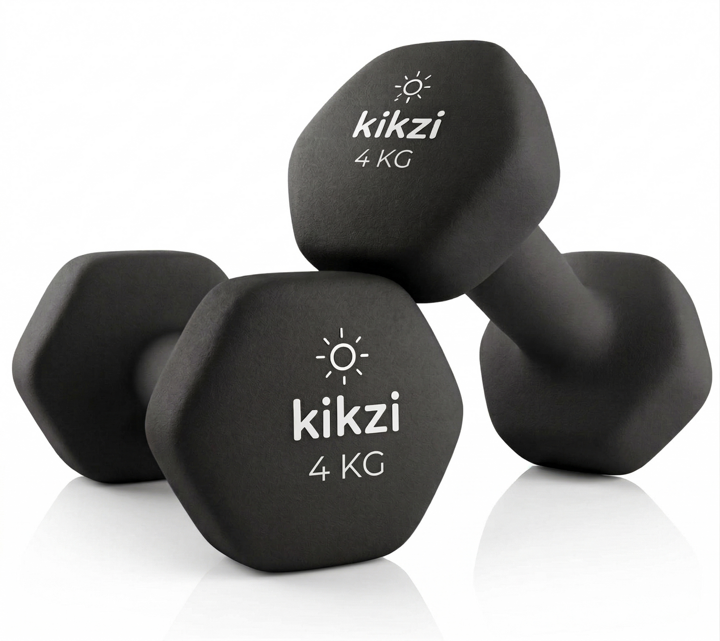 Premium Neoprene Dumbbell Pair - Cast Iron Core, Odor-Free & Non-Slip Grip. Hex Anti-Roll Hand Weights for Exercise, Workouts, Home Gym, Yoga & Pilates (1kg to 10kg)