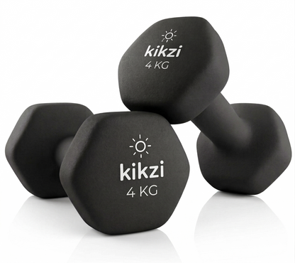 Premium Neoprene Dumbbell Pair - Cast Iron Core, Odor-Free & Non-Slip Grip. Hex Anti-Roll Hand Weights for Exercise, Workouts, Home Gym, Yoga & Pilates (1kg to 10kg)