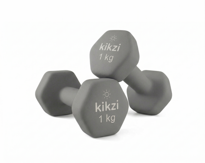 Premium Neoprene Dumbbell Pair - Cast Iron Core, Odor-Free & Non-Slip Grip. Hex Anti-Roll Hand Weights for Exercise, Workouts, Home Gym, Yoga & Pilates (1kg to 10kg)