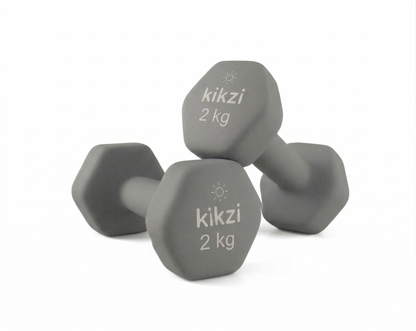 Premium Neoprene Dumbbell Pair - Cast Iron Core, Odor-Free & Non-Slip Grip. Hex Anti-Roll Hand Weights for Exercise, Workouts, Home Gym, Yoga & Pilates (1kg to 10kg)