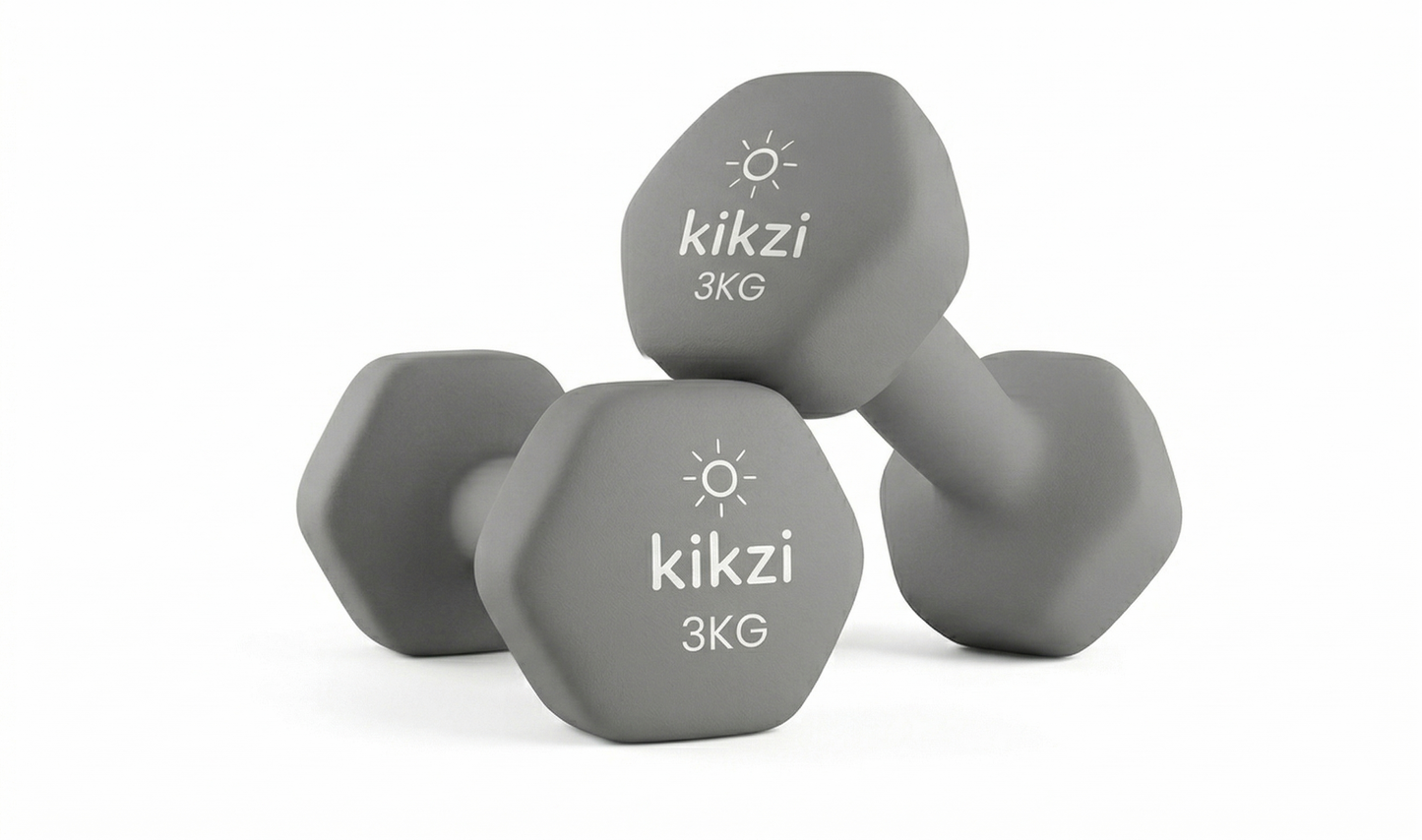 Premium Neoprene Dumbbell Pair - Cast Iron Core, Odor-Free & Non-Slip Grip. Hex Anti-Roll Hand Weights for Exercise, Workouts, Home Gym, Yoga & Pilates (1kg to 10kg)