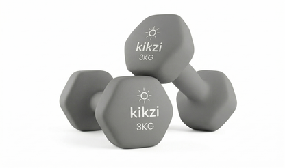Premium Neoprene Dumbbell Pair - Cast Iron Core, Odor-Free & Non-Slip Grip. Hex Anti-Roll Hand Weights for Exercise, Workouts, Home Gym, Yoga & Pilates (1kg to 10kg)